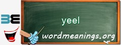 WordMeaning blackboard for yeel